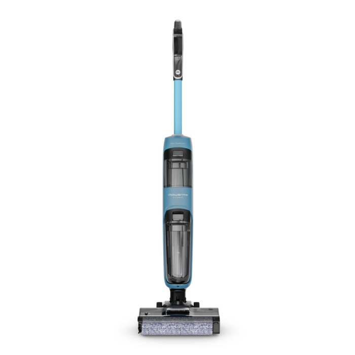 Aspirator cu spalare Rowenta X-Clean 2 GZ2271E0, 120W, 440 RPM, pana la 35 min autonomie, ecran LED, 2 role, panou de control, albastru & negru [11]