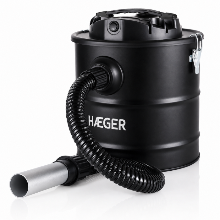 Aspirator de cenusa HAEGER FIREPLACE 18, 800 W,  Capacitate 18 L, Filtru HEPA ignifug, Duza din aluminiu 23 cm, Furtun metalic 1 m, Pentru Sobe, Cazane pe peleti sau lemne, Seminee, Negru [6]