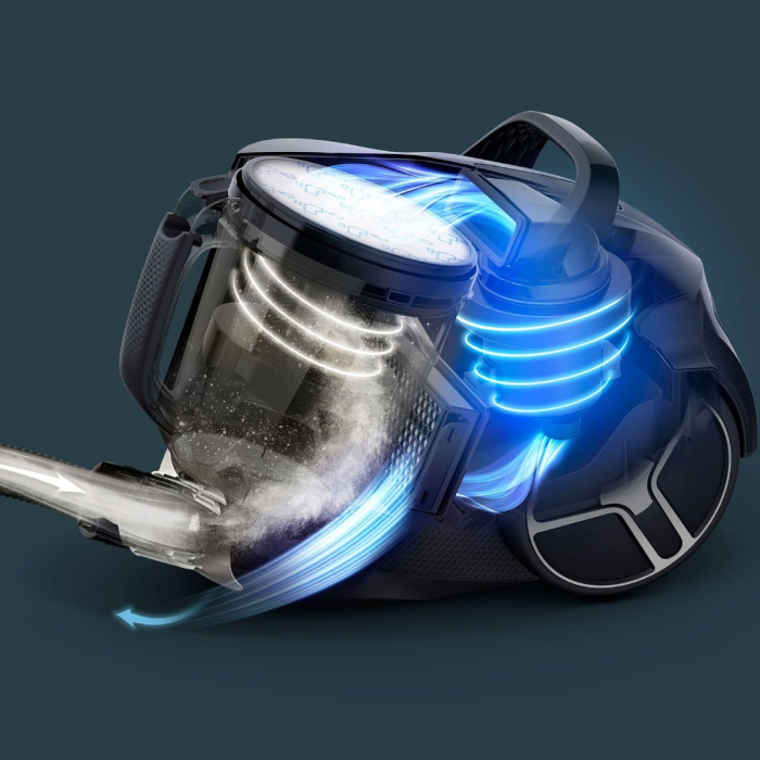 Aspirator fara sac Compact Power XXL RO4B25EA, 900 W, recipient pentru praf 2.5 L, 3 niveluri de filtrare, negru [2]