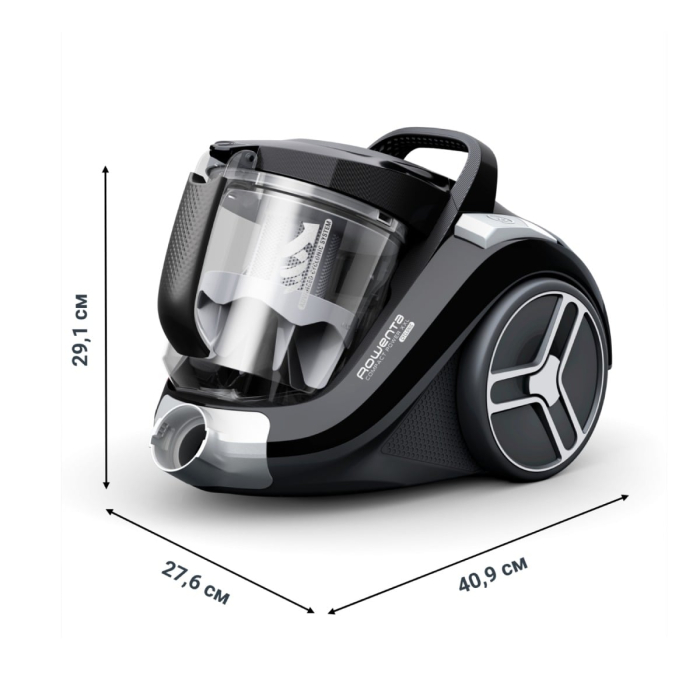 Aspirator fara sac Compact Power XXL RO4B25EA, 900 W, recipient pentru praf 2.5 L, 3 niveluri de filtrare, negru [11]