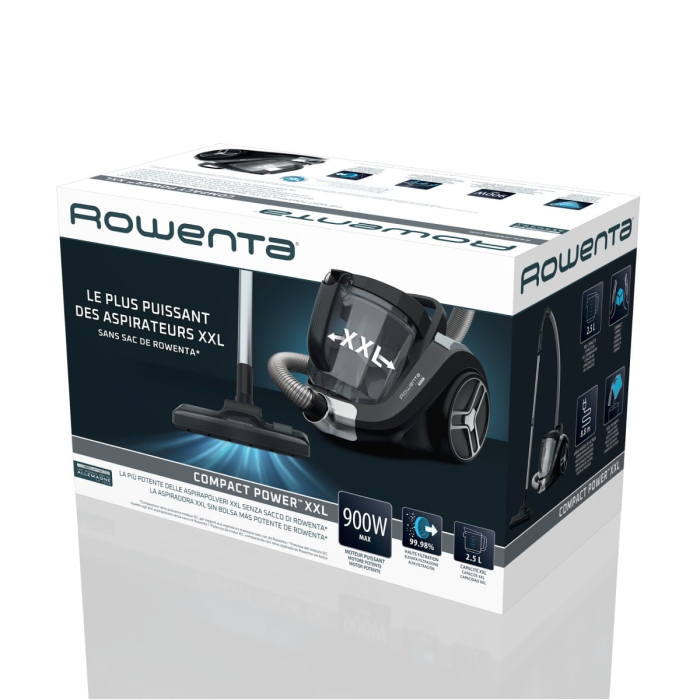 Aspirator fara sac Compact Power XXL RO4B25EA, 900 W, recipient pentru praf 2.5 L, 3 niveluri de filtrare, negru [12]