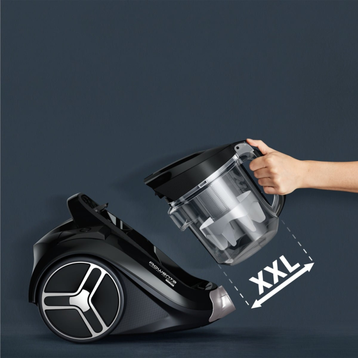 Aspirator fara sac Compact Power XXL RO4B25EA, 900 W, recipient pentru praf 2.5 L, 3 niveluri de filtrare, negru [3]