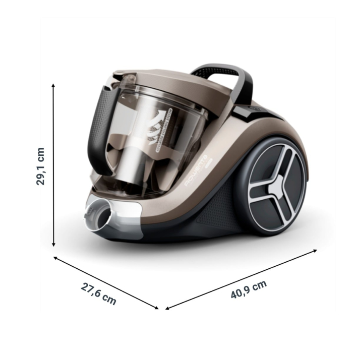 Aspirator fara sac Compact Power XXL RO4B30EA, 900 W, recipient pentru praf 2.5 L, 3 niveluri de filtrare, gri [8]