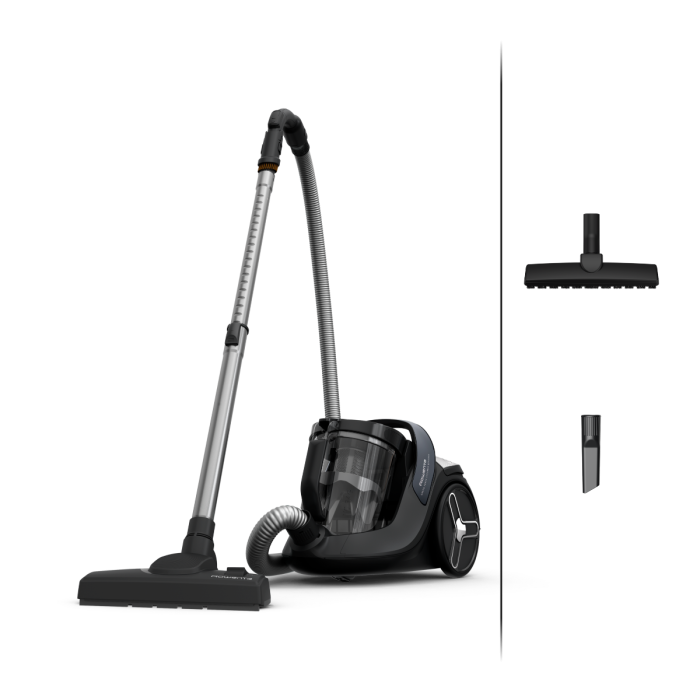 Aspirator fara sac ROWENTA Green Force Cyclonic Effitech® RO7C36EA, 500 W, recipient pentru praf 2.5 L, design eco, filtrare tip HEPA, negru & gri [1]