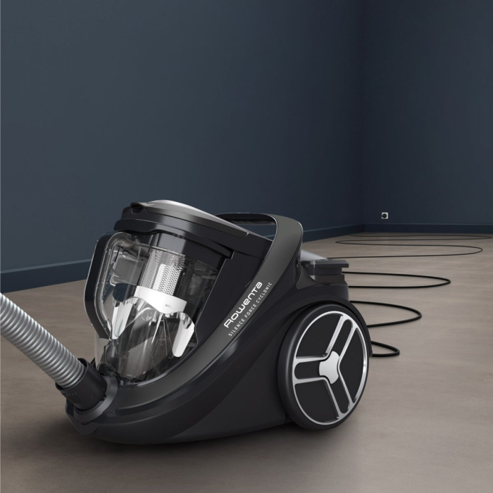 Aspirator fara sac Rowenta Silence Force Cyclonic Effitech® RO7935EA, 500 W, recipient pentru praf 2.5 L, 3 niveluri de filtrare, negru [8]