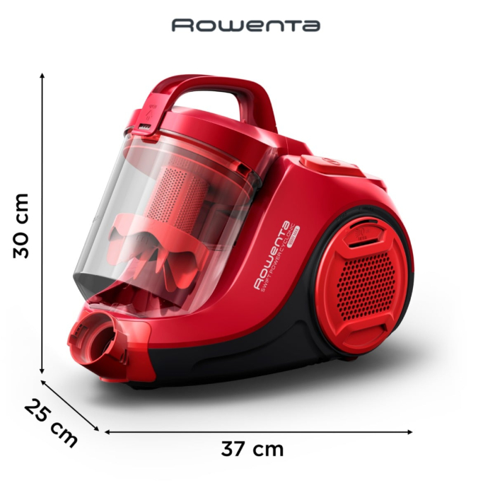 Aspirator fara sac Rowenta Swift Power Cyclonic RO2913EA, 750W, 3 niveluri de filtrare, Tehnologie Effiwatts, acoperire 7.5m, motor Effitech, rosu [10]