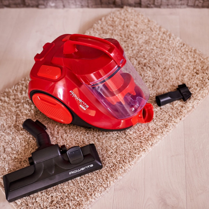 Aspirator fara sac Rowenta Swift Power Cyclonic RO2913EA, 750W, 3 niveluri de filtrare, Tehnologie Effiwatts, acoperire 7.5m, motor Effitech, rosu [17]