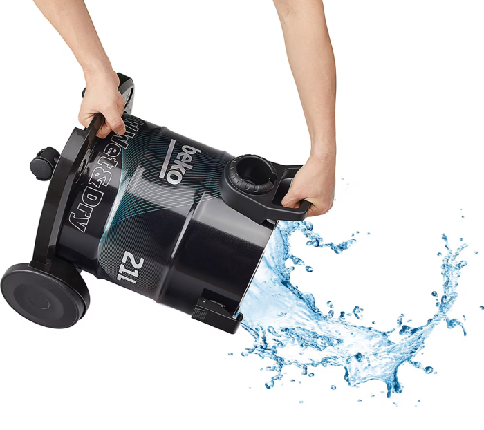 Aspirator umed-uscat Beko VCW41314WI, multifunctional, 1700 W, 21 L, rezervor inox, functie suflare, negru/rosu [5]