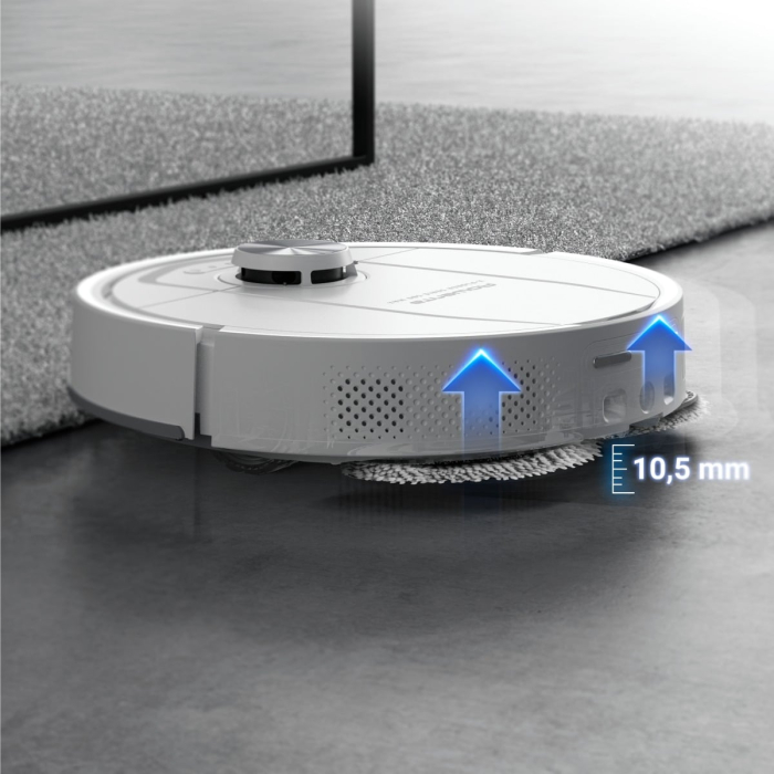 Aspirator robot Rowenta X-Plorer Serie 580 Max RR9547E0, putere 10.000 Pa, 120 minute, management harti, statie all in one, functie mop extensibil, evitare obstacole, anti-incalcire, mopuri cu dubla r [4]