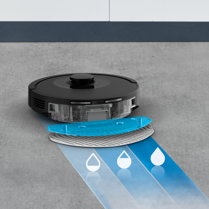 Aspirator robot Rowenta X-Plorer Serie 85+ RR87D5WH, aspira & spala, putere aspirare 6000 Pa, autonomie 270 minute, 4 trepte putere, statie de incarcare si golire praf, sistem Smart Aqua Power, negru [7]