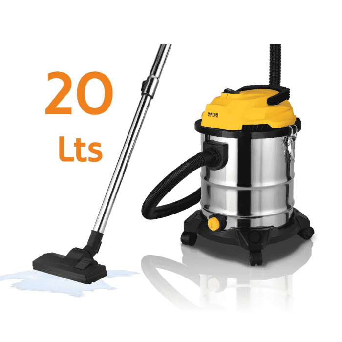 Aspirator cu filtrare in apa si absortie lichide HAEGER WORK FORCE 20, Putere 1200W, Capacitate 20L, Functie de golire rezervor si suflare aer, filtru lavabil, Galben [5]