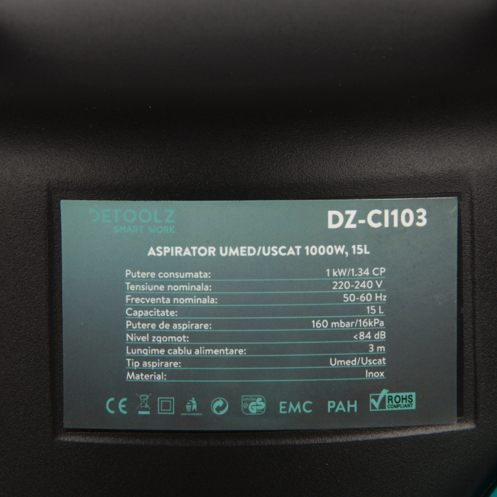 Aspirator uscat umed 1000W, 15L [6]