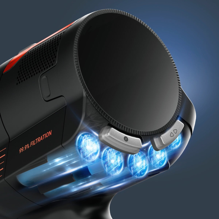 Aspirator vertical fara fir Rowenta X-Force 8.80 Animal RH1871E0, 250 W, 100 air watts, autonomie de pana la 45 minute, iluminare LED, sistem Digital Control, greutate redusa, filtrare pana la 99%, ro [7]