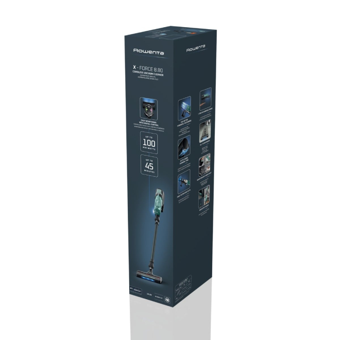 Aspirator vertical fara fir Rowenta X-Force 8.80 RH1831E0, 250 W, 100 air watts, autonomie de pana la 45 minute, iluminare LED, sistem Digital Control, greutate redusa, filtrare pana la 99%, verde & n [13]
