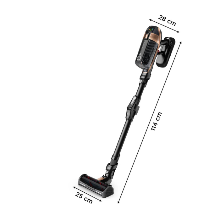Aspirator vertical fara fir Rowenta X-Force Flex 15.60 Animal RH99F3WO, 550W, 2 baterii cu autonomie de cate 80 min, Tehnologie flex, display control, accesorii animal care, stație încarcare, recipien [14]
