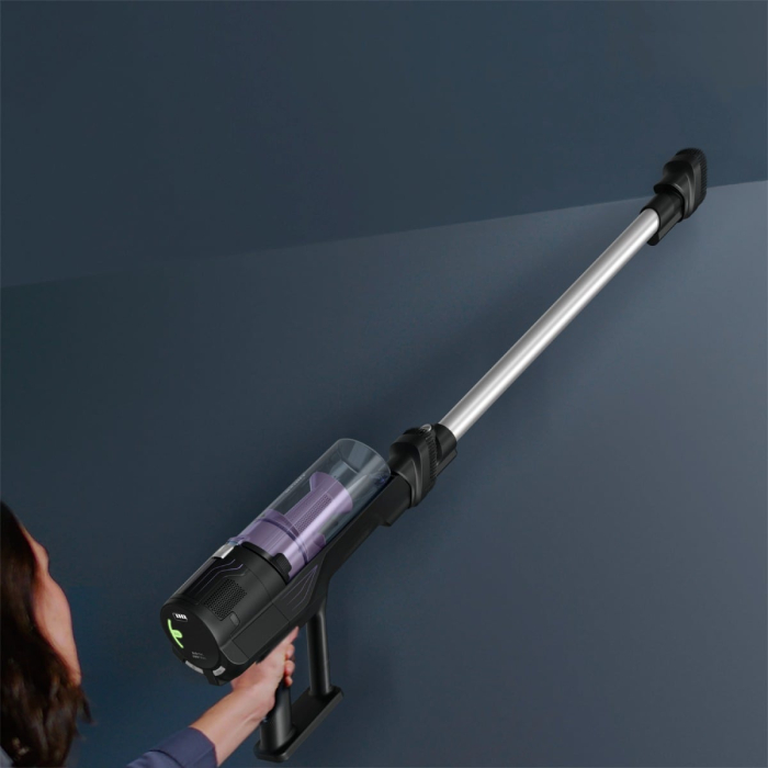 Aspirator vertical fara fir Rowenta X-Pert 5.80 RH5A31E0, 150 W, autonomie de pana la 40 minute, iluminare LED, sistem Digital Control, greutate redusa, filtrare pana la 99%, violet & argintiu [8]
