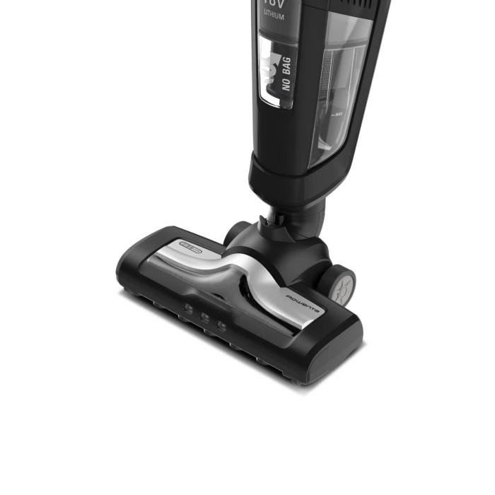 Aspirator vertical Rowenta 2 în 1 Dual Force RH6735WH, autonomie max 45 min, reîncarcare 5 ore, iluminare cu led, pliabil, recipient 0.6L, filtru spuma, negru [6]