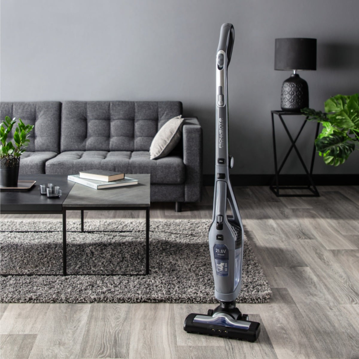 Aspirator vertical Rowenta Dual Force 2 in 1 RH6756WO, 48W, 21.6V, 0.6L, autonomie 45 min, perie de aspirare rotativa, Gri [11]
