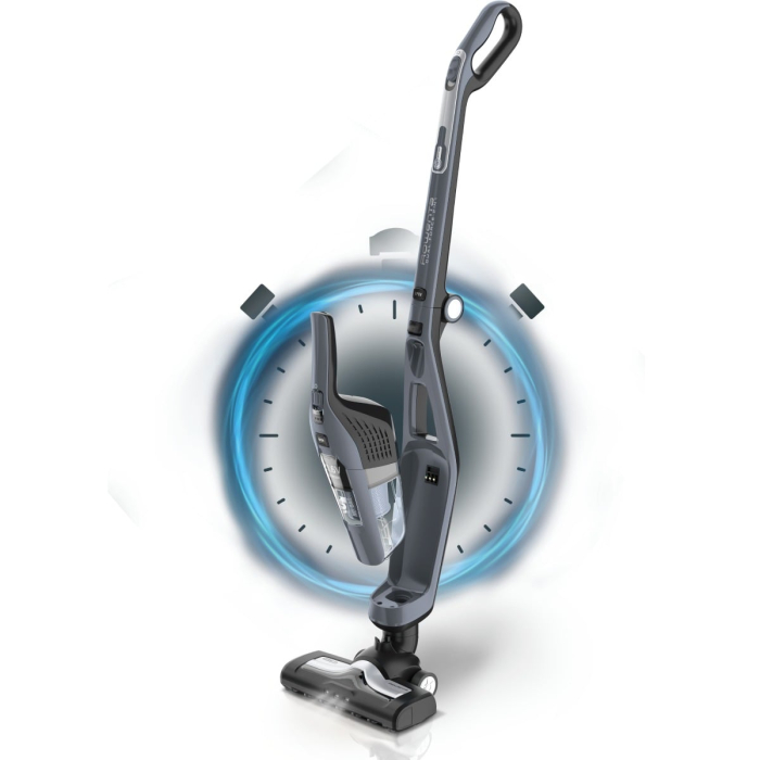Aspirator vertical Rowenta Dual Force 2 in 1 RH6756WO, 48W, 21.6V, 0.6L, autonomie 45 min, perie de aspirare rotativa, Gri [5]