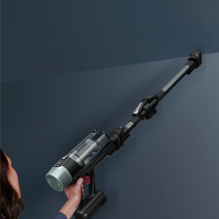 Aspirator vertical Rowenta X-Force Flex 10.80 RH7A35E0, 300 W, 18.5V, autonomie 60 minute, recipient 0.44 L, tehnologie flex, perie cu LED, panou digital SmartControl, filtrare 99.9%, verde & negru [8]