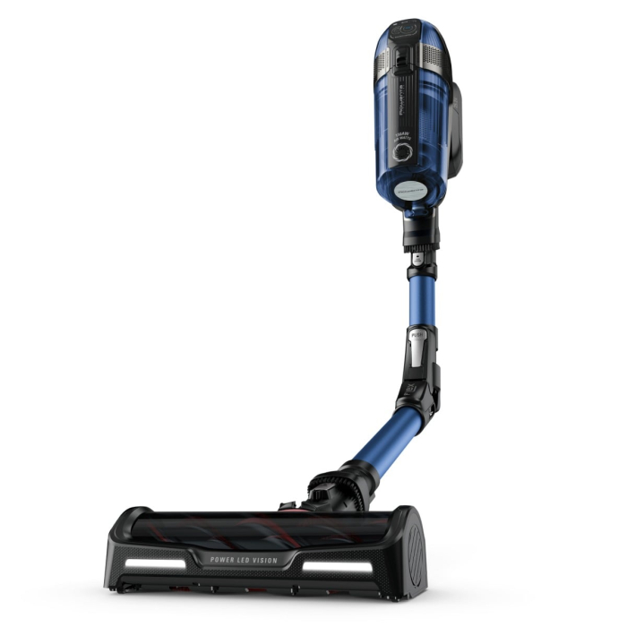 Aspirator vertical Rowenta X-Force Flex 12.60 Aqua RH98C0WO, 320 W, 0.9 l, Autonomie 45 minute, mop Aqua, Albastru/Negru [15]