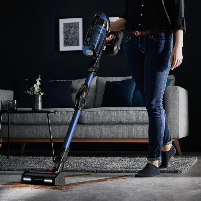 Aspirator vertical Rowenta X-Force Flex 12.60 Aqua RH98C0WO, 320 W, 0.9 l, Autonomie 45 minute, mop Aqua, Albastru/Negru [12]