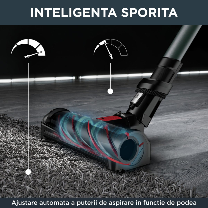 Aspirator vertical Rowenta X-Force Flex 12.60 cu mop Aqua RH98C8WO, 320W, 45 minute autonomie, baza de incarcare, tehnologie flex, Albastru/ negru [5]