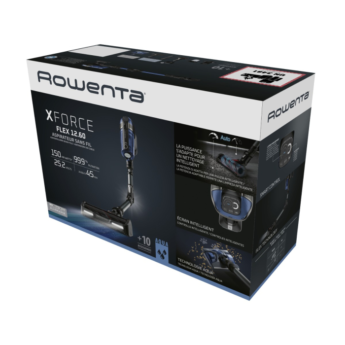 Aspirator vertical Rowenta X-Force Flex 12.60 cu mop Aqua RH98C8WO, 320W, 45 minute autonomie, baza de incarcare, tehnologie flex, Albastru/ negru [14]