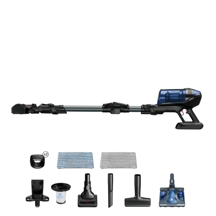 Aspirator vertical Rowenta X-Force Flex 12.60 cu mop Aqua RH98C8WO, 320W, 45 minute autonomie, baza de incarcare, tehnologie flex, Albastru/ negru [9]