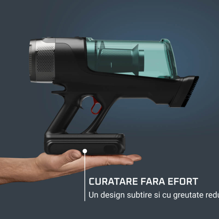 Aspirator vertical Rowenta X-Force Flex 12.60 NEO RH9L42WO, 380W, autonomie 60 min, perie cu LED, panou de control, recipient praf 0.65L, perie Animal Turbo, perie textile, verde & negru [4]