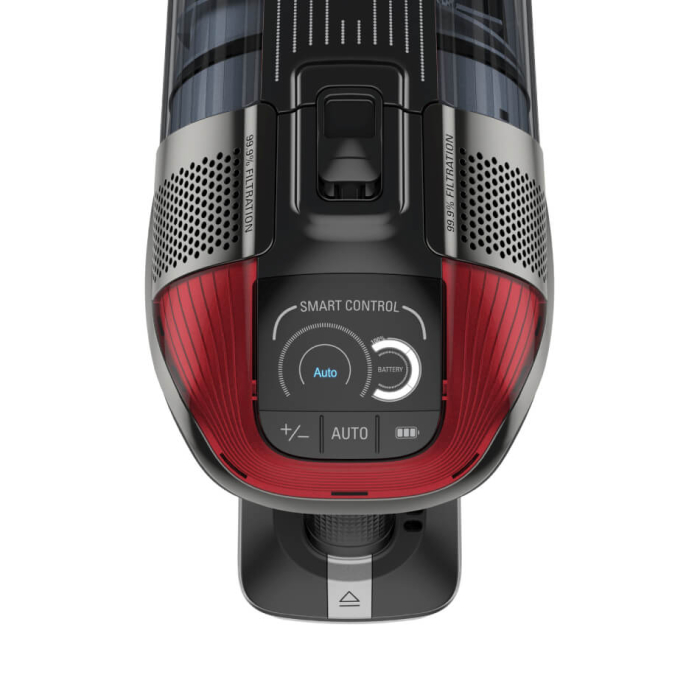 Aspirator vertical Rowenta X-Force Flex 12.60 RH98A7WO, 320W, 25.2V, capacitate praf 0.9L, autonomie 45 minute, perie animal turbo, gri & rosu [14]