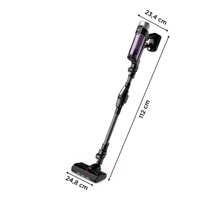 Aspirator vertical Rowenta X-FORCE FLEX 9.60 Allergy, RH2038WO, 200W, putere de aspirare 100 air watts,  autonomie pana la 45 minute, Negru/Violet [17]