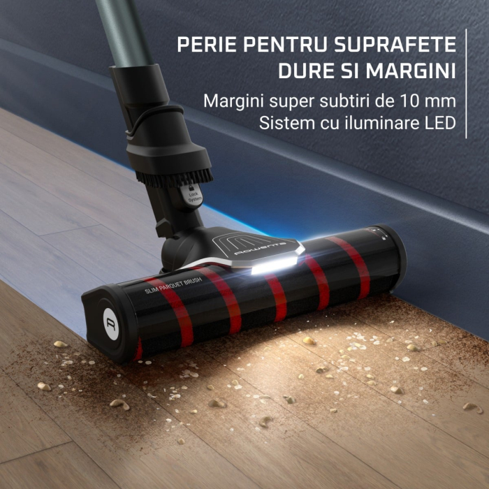 Aspirator vertical Rowenta X-Force Flex 9.60 Allergy RH2048WO, 250W, 45 minute autonomie, 3 trepte de putere, iluminare LED, functie Boost, statie de incarcare, negru & violet [9]