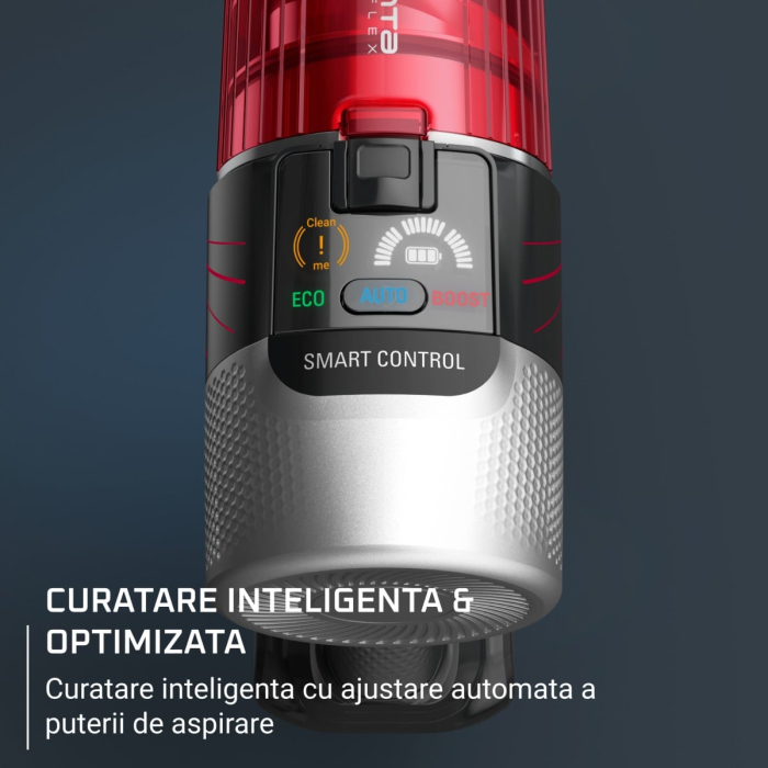 Aspirator vertical Rowenta X-Force Flex 9.60 Complete RH2099WO, 250W, 45 minute autonomie, 3 trepte de putere, perie covoare si podele dure cu LED, perie Animal Turbo, statie de incarcare, negru & ros [5]