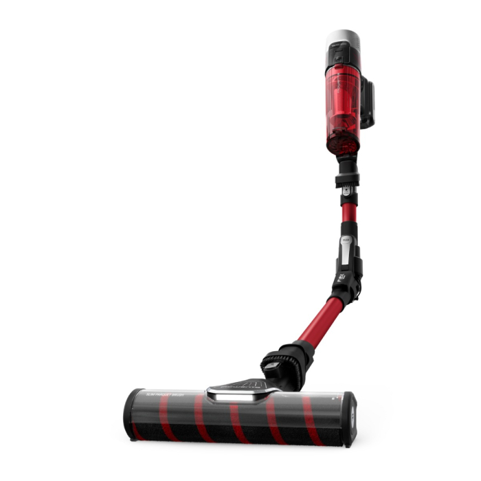Aspirator vertical Rowenta X-Force Flex 9.60 Complete RH2099WO, 250W, 45 minute autonomie, 3 trepte de putere, perie covoare si podele dure cu LED, perie Animal Turbo, statie de incarcare, negru & ros [13]
