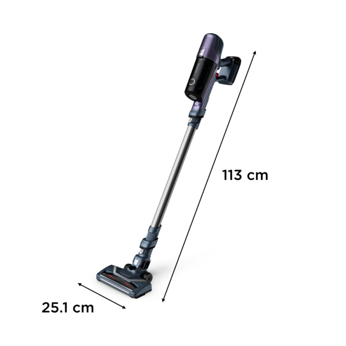 Aspirator vertical Rowenta X-Pert 6.60 Essential RH6838WO, autonomie 45 minute, functie Eco, 100 W, Tehnologie Ciclonica, gri, argintiu [14]