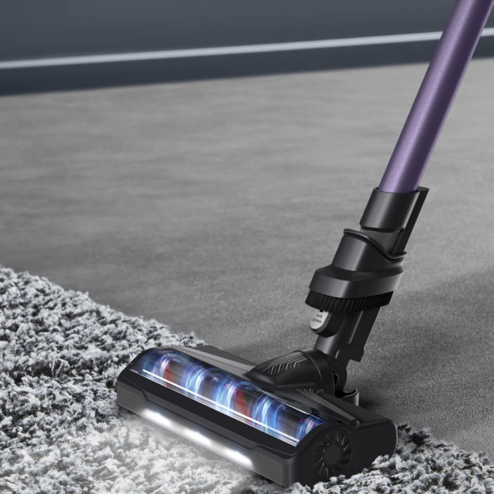 Aspirator vertical Rowenta X-Pert 7.60 RH6A31WO, 140 W, autonomie pana la 45 minute, perie cu iluminare LED, statie de incarcare cu suport accesorii, violet & negru [6]