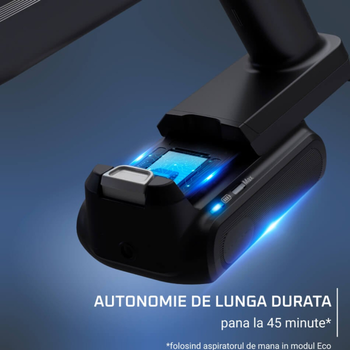 Aspirator vertical Rowenta X-Pert 7.60 RH6A31WO, 140 W, autonomie pana la 45 minute, perie cu iluminare LED, statie de incarcare cu suport accesorii, violet & negru [10]