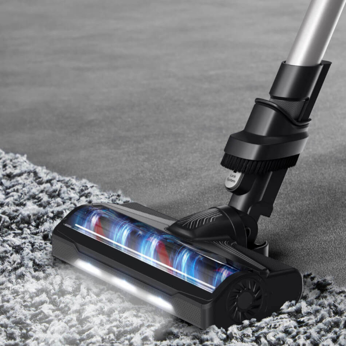 Aspirator vertical Rowenta X-Pert 7.60 RH6A35WO, 140W, autonomie pana la 45 minute, filtrare 99%, recipient de praf 0.44L, perie cu LED, Tehnologie ciclonica, violet & negru [3]