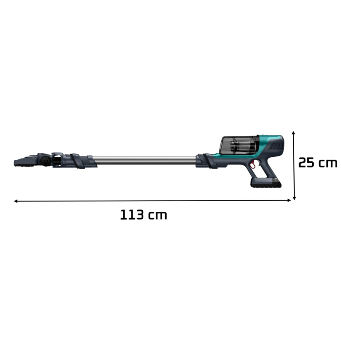 Aspirator vertical Rowenta X-Pert Essential 6.60 Animal RH6820WO, 100 W, 18 V, autonomie 45 minute, recipient 0.55 L, perie cu LED, tehnologie cicloni [9]