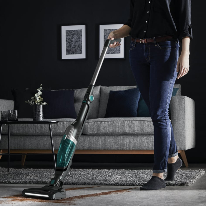 Aspirator vertical Rowenta X-Trem Compact 2 in 1 RH1239WO, 145W, autonomie 40 minute, filtrare 99%, Tehnologie Flex, recipient praf 0.4 L, verde & gri [11]