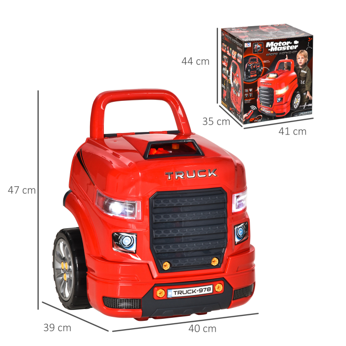  Atelier Camion Jucarie cu Motor, 61 Accesorii pentru Copii 3-5 Ani [3]