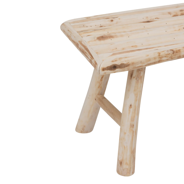 Atmosphera Woody bancuta decorativa din lemn de plop, stil natural, 70x26x31 cm, bej [2]