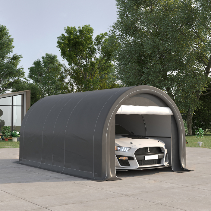  Auto-Garaj 3×5 m - Sopron Depozitare Portabil cu Usa Mare si Copertina pe Fermoar [2]