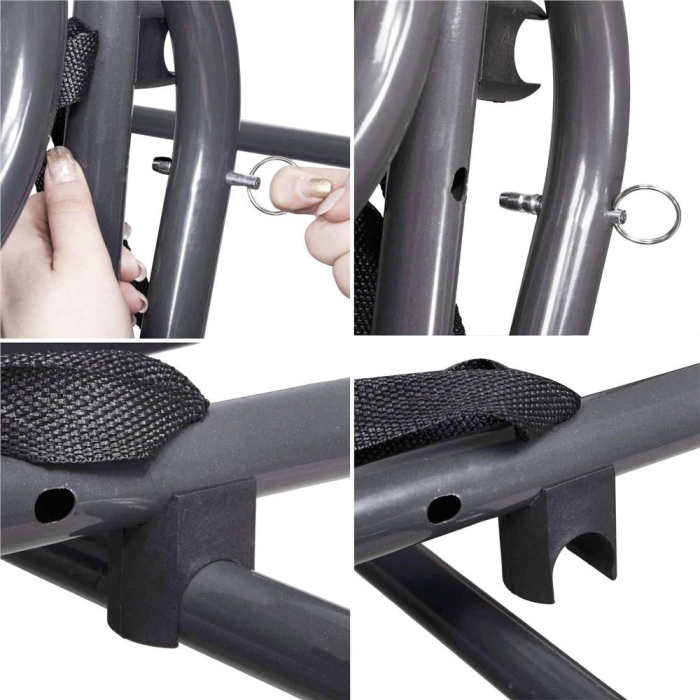 Balansoar leagan pat gradina 3 persoane, functie culcat, cadru otel vopsit cu pulbere, perne impermeabile, max 280 kg [8]