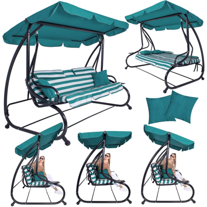 Balansoar leagan pat 4 persoane Sersimo Roma, sarcina 300kg [3]