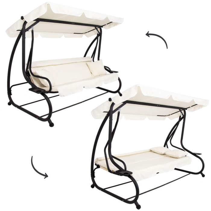 Balansoar leagan pat 4 persoane Tenerife, cu plasa anti-insecte, sarcina 320kg [12]