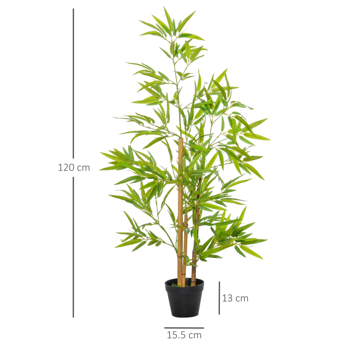  bambus artificial in ghiveci, 120 cm, verde [3]