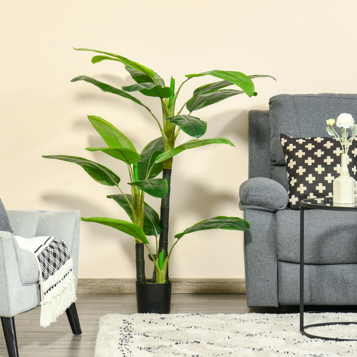 Bananier Planta in Ghiveci, Bananier Artificial, Planta Artificiala de Interior si Exterior, 150 cm [2]