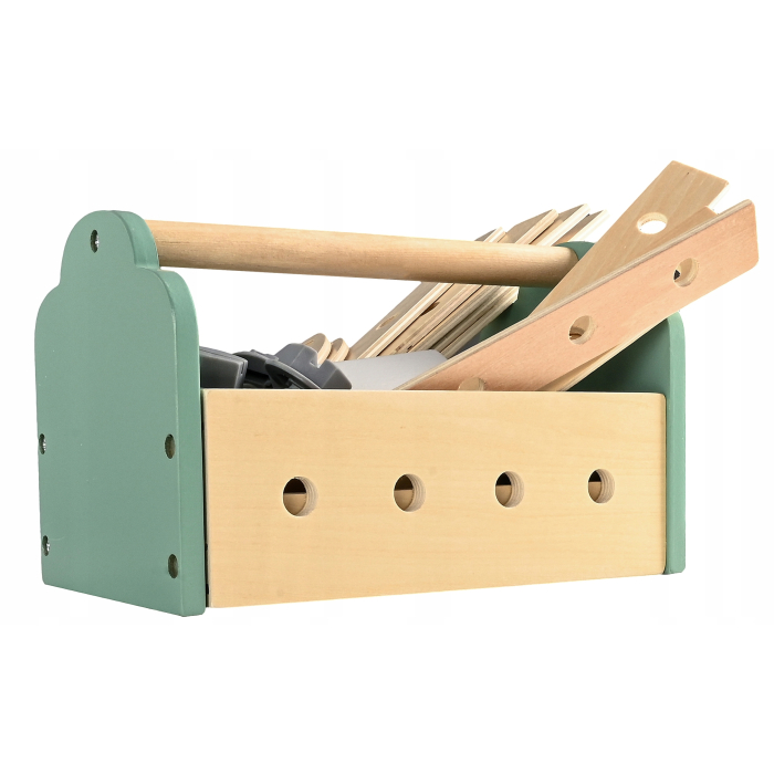 Banc de lucru pentru copii din lemn cu unelte si accesorii, 56x31x86 cm, multicolor [14]